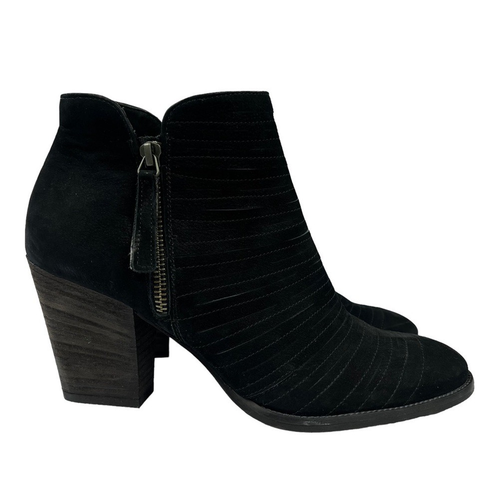 Paul‎ Green Malibu Boots Womens 7 Black Double Side Zip Block Heels Shoes